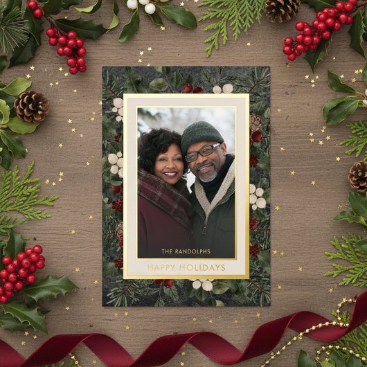 Prettige feestdagen Winterbessen zwart