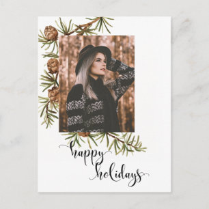 Prettige feestdagen Winterdennen   Foto Briefkaart