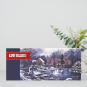 prettige feestdagen. WinterkerstKaarten Feestdagenkaart (Staand voorkant)
