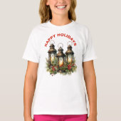 Prettige feestdagen Winterlantaarn T-shirt (Voorkant)