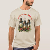 Prettige feestdagen Winterlantaarn T-shirt (Voorkant)