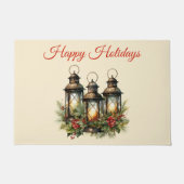 Prettige feestdagen Winterlantaarns Deurmat (Voorkant)