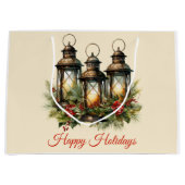 Prettige feestdagen Winterlantaarns Groot Cadeauzakje (Voorkant)