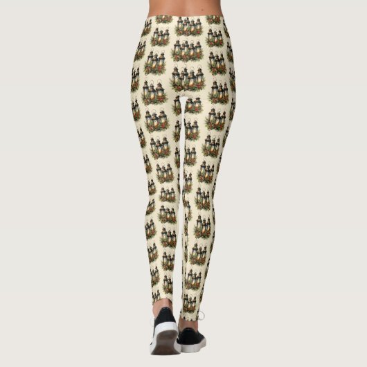Prettige feestdagen Winterlantaarns Leggings (Achterkant)