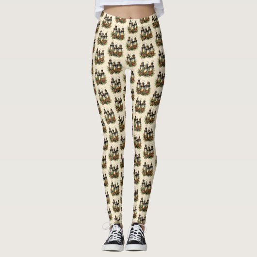 Prettige feestdagen Winterlantaarns Leggings (Voorkant)