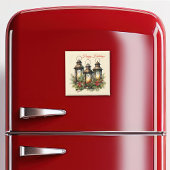 Prettige feestdagen Winterlantaarns Magneet