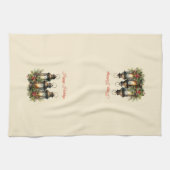 Prettige feestdagen Winterlantaarns Theedoek (Horizontaal)