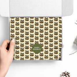 Prettige feestdagen Winterlantaarns Tissuepapier