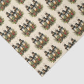 Prettige feestdagen Winterlantaarns Tissuepapier (Detail)