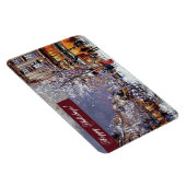 prettige feestdagen.  Winterparisian Scene Magneet (Rechterzijde)