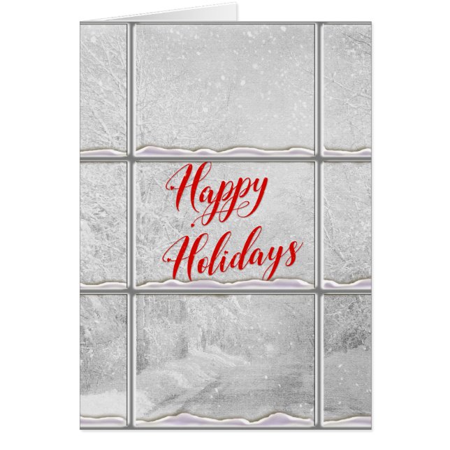 prettige feestdagen winterraam (Voorkant)