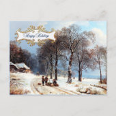 prettige feestdagen. winterscène Kerstmis Feestdagenkaart (Voorkant)