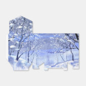 prettige feestdagen Wintersneeuwforel Bedankdoosjes (Uitgevouwen)