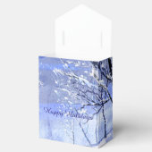 prettige feestdagen Wintersneeuwforel Bedankdoosjes (Geopend)