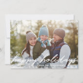 prettige feestdagen Wintersneeuwoverlay Feestdagenkaart (Voorkant)