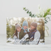 prettige feestdagen Wintersneeuwoverlay Feestdagenkaart (Staand voorkant)