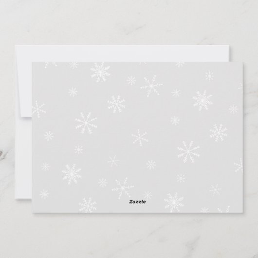 prettige feestdagen Wintersneeuwoverlay Feestdagenkaart (Achterkant)