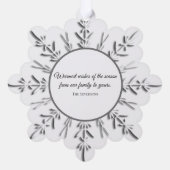 Prettige feestdagen Wintersneeuwvlok Ornament Kaart (Achterkant)