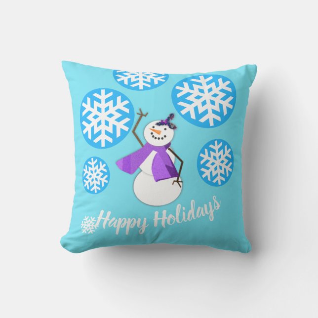 prettige feestdagen | Wintervrienden3 | Kussen (Voorkant)