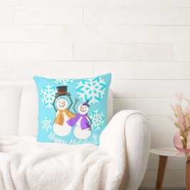 prettige feestdagen | Wintervrienden | Kussen