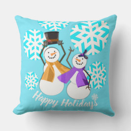 prettige feestdagen | Wintervrienden | Kussen