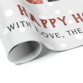 Prettige feestdagen Winterwasbeer en bomen Cadeaupapier (Rol Hoek)