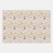 Prettige feestdagen Wire Fox Terrier Inpakpapier Vel (Voorkant 3)