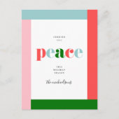 prettige feestdagen | Wishing You Peace Briefkaart (Voorkant)