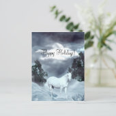 Prettige feestdagen Wit paard (Staand voorkant)