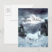 Prettige feestdagen Wit paard (Voorkant / Achterkant)