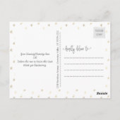 Prettige feestdagen Wit script Briefkaart (Achterkant)