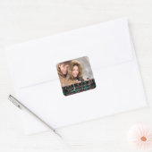 Prettige feestdagen Wit script Vierkante Sticker (Envelop)
