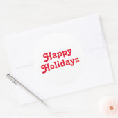 "Prettige feestdagen" witte feestdag Ronde Sticker (Envelop)