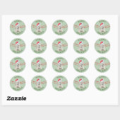 Prettige feestdagen Witte website Santa Hat Ronde Sticker (Vel)