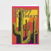Prettige feestdagen Woestijncactus, Kerstmis Kaart (Voorkant)