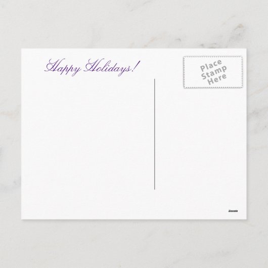 prettige feestdagen Wolf en Moon Briefkaart (Achterkant)