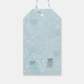 Prettige feestdagen Woodland Deer Ice Skating Cadeaulabel (Achterkant)