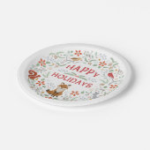 prettige feestdagen Woodland Wreath Paper Bord (Gekanteld)