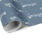 prettige feestdagen Wrapppapier met witte sterren Cadeaupapier (Rol Hoek)