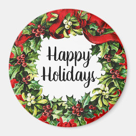 prettige feestdagen  Wreath Cadeau/decor Magnet