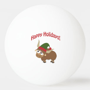 prettige feestdagen! Yak Kerstmis Elf Pingpongbal