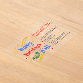 prettige feestdagen Y'all, grappig kerstontwerp Acryl Uitnodigingen (Laagn)