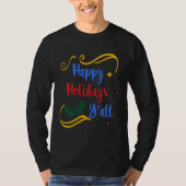 prettige feestdagen Y'all, grappig kerstontwerp, Z T-shirt (Voorkant)