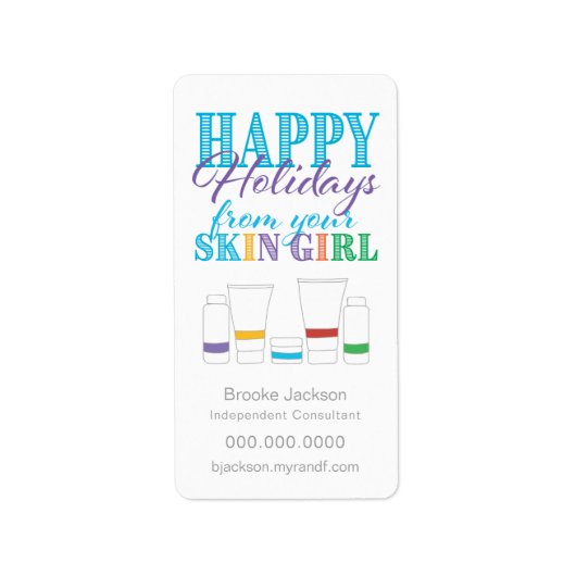 Prettige feestdagen ₩ Your Skin Girl - Sticker Lab (Voorkant)