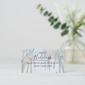 Prettige feestdagen Zakelijk Dank U wel voor de ke Visitekaartje (Staand voorkant)