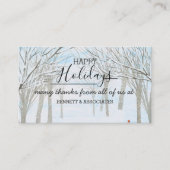 Prettige feestdagen Zakelijk Dank U wel voor de ke Visitekaartje (Voorkant)