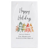 Prettige feestdagen Zakelijk kerstfeest Klein Cadeauzakje (Achterkant)