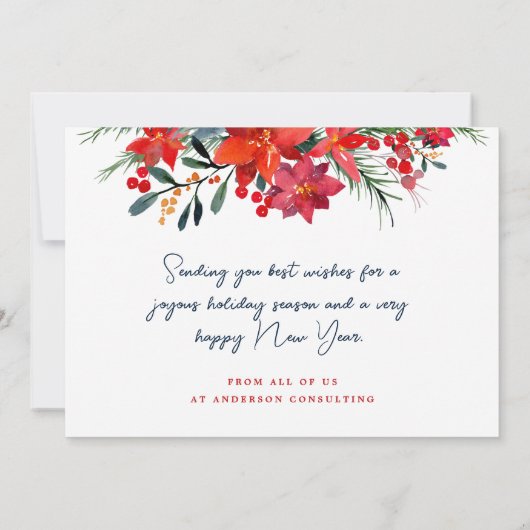 Prettige feestdagen Zakelijk Modern Feestdagenkaart (Achterkant)