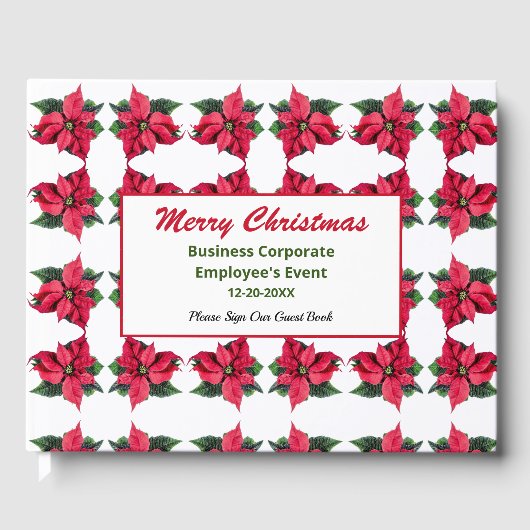 Prettige feestdagen Zakelijke kerst Gastenboek (Voorkant)