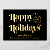 Prettige feestdagen Zakelijke Logo Black Christmas (Voorkant)